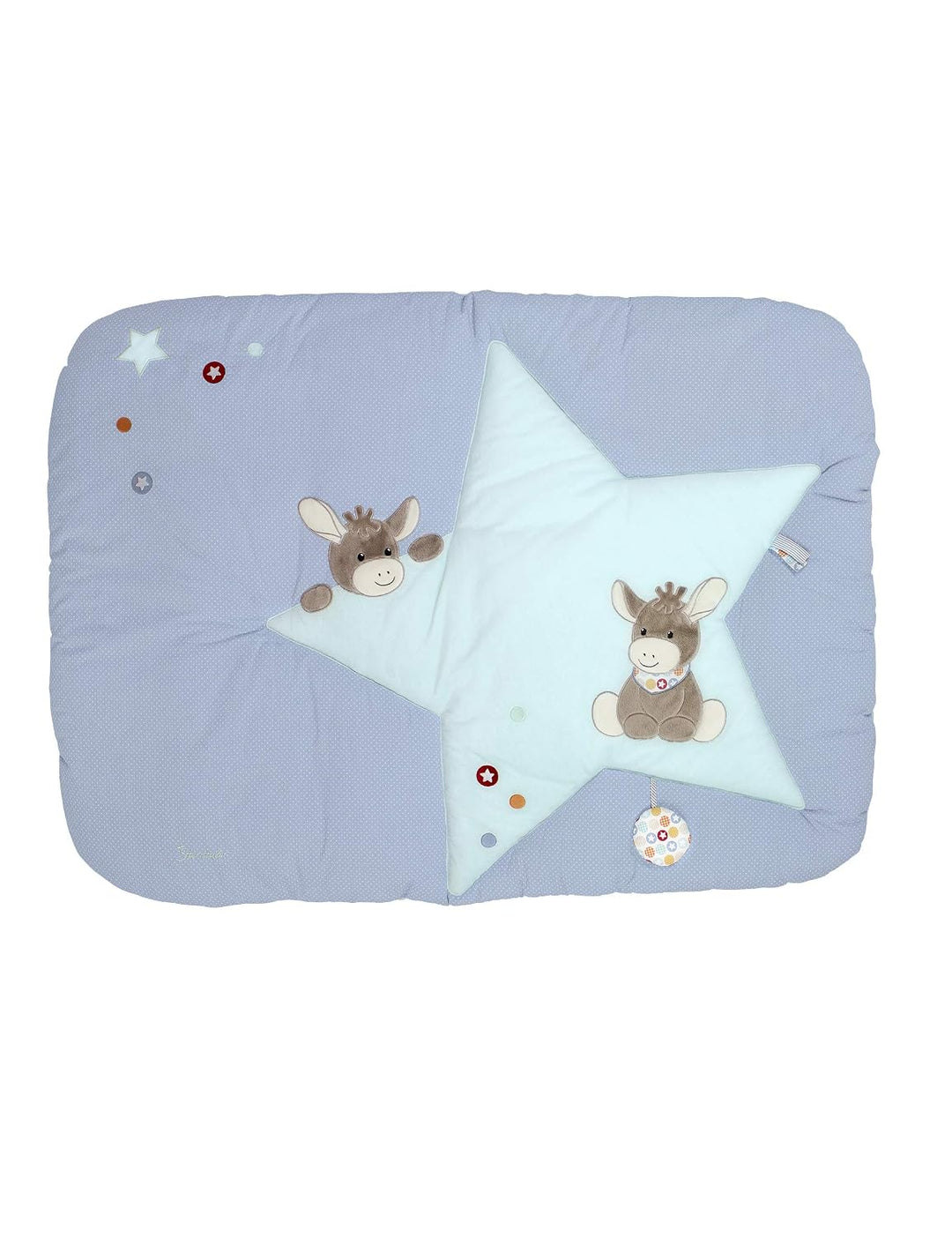 Sterntaler Krabbeldecke Esel Emmi, Alter: ab 0 Monate, Grösse: 130 x 95 cm, Hellblau/Mehrfarbig Sing