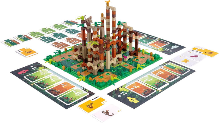 Dotted Games - Monkey Palace: EIN Lego Brettspiel – Stein auf Stein zum prächtigsten Palast! Lustige