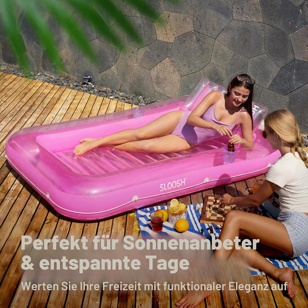 Sloosh 70" x 46"/1.78m*1.16m aufblasbarer Sonnenpool, Luftmatratzte Pool, Sonnenbad mit abnehmbarem