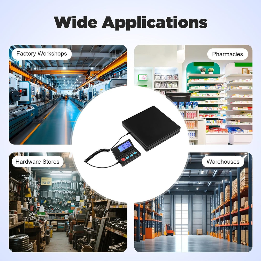 Feinwaage 0.01g, Paketwaage 50kg/1g, Küchenwaage mit LCD-Bildschirm, Zählwaage für Fabrik Werkstatt,