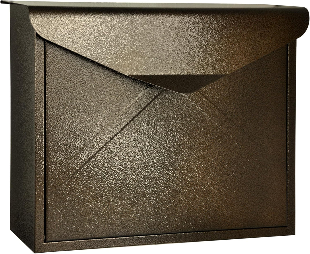Designer Briefkasten Wandbriefkasten Postkasten ohne Zeitungsrolle Zeitungsfach Braun Antik A4/C4 ge