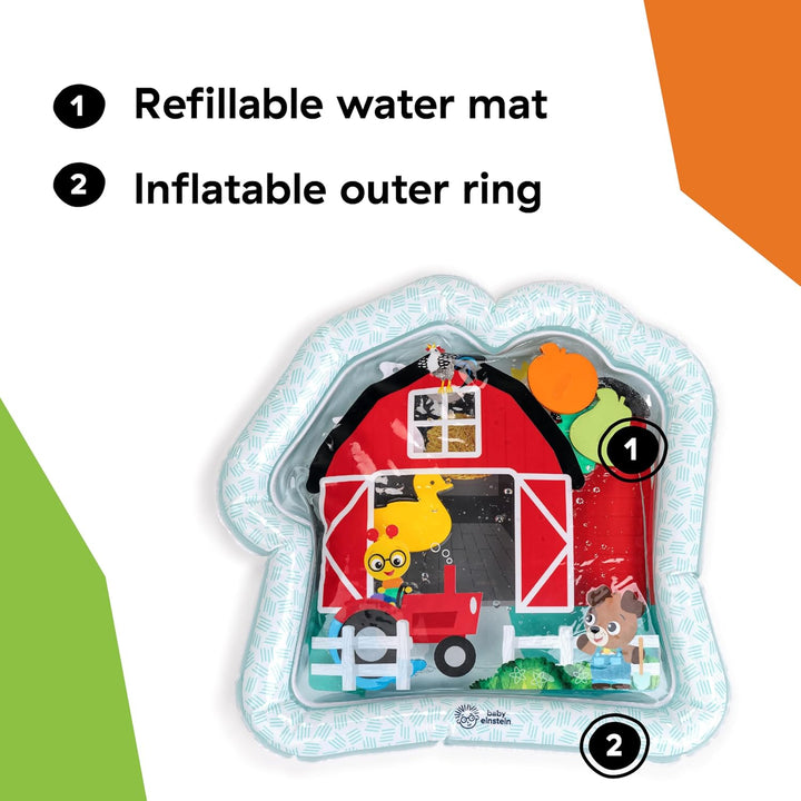 Baby Einstein Farm Explorers Cal's Sensory Barn Bauchlage-Wassermatte, multisensorisch, Alter 0–36 M