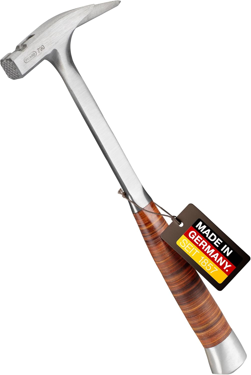 PICARD Ganzstahl-Latthammer lang | Zimmermannshammer mit magnetischem Nagelhalter | Hammer mit Ganzs