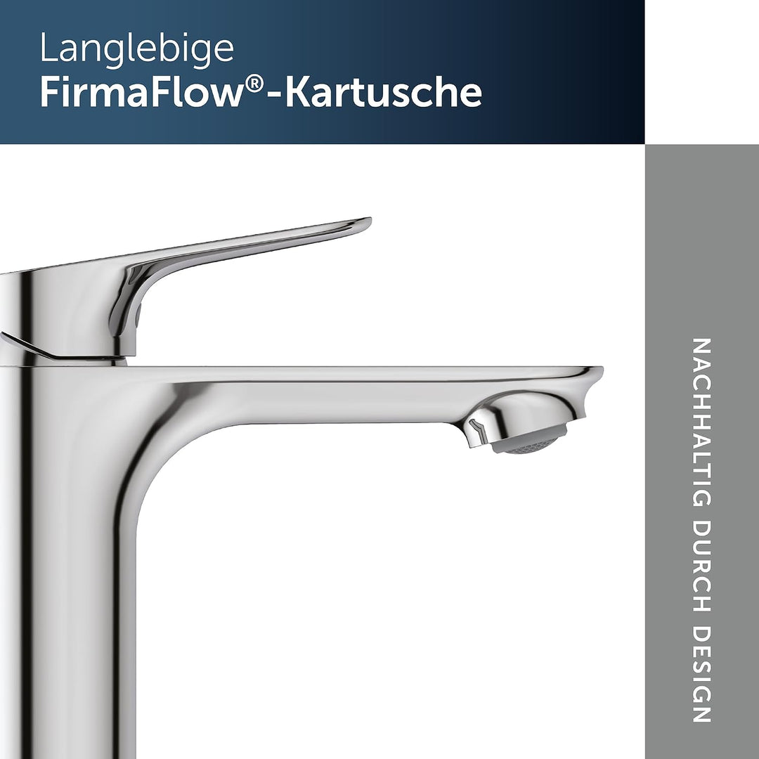 Ideal Standard Alero Waschtischarmatur, Auslaufhöhe 100 mm – Chrom | Wassersparender Wasserhahn Bade