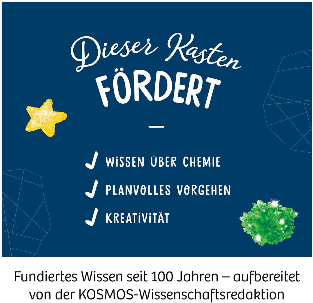 KOSMOS 617387 Kristalle züchten - Lass faszinierende Kristalle wachsen - Komplett-Set,glitzernde Bli
