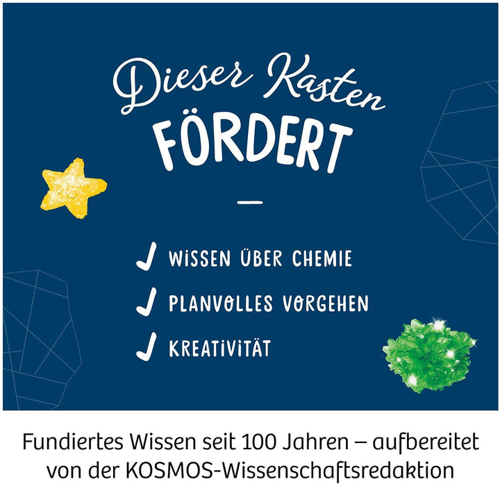 KOSMOS 617387 Kristalle züchten - Lass faszinierende Kristalle wachsen - Komplett-Set,glitzernde Bli