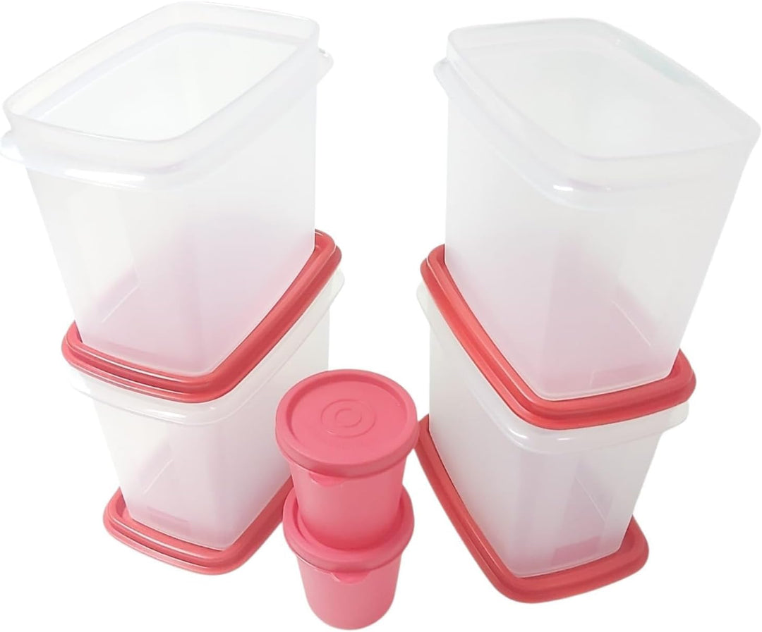 Tupperware 4 Stück Eidgenosse Eckig Eidgenossen Kompaktbehälter Vorrat Modular Kühlschrank System 0,
