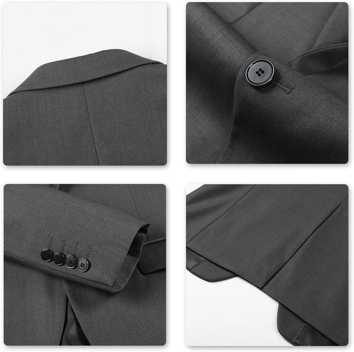 Allthemen Anzug Herren Slim Fit 3 Teilig Anzüge Modern Herrenanzug 3-Teilig Sakko Hose Weste für Bus