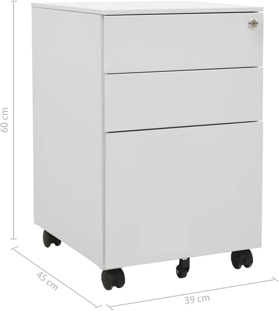 Tidyard Aktenschrank Rollschrank mit Rollen Rollcontainer Bürocontainer Schubladenschrank Büroschran