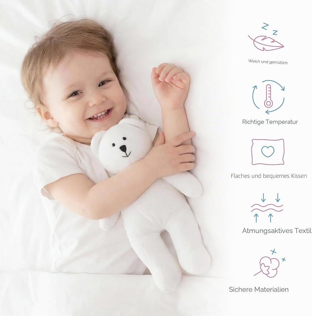 Baby Comfort Gesteppte Bettdecke und flaches Kissenfüllungs-Set, für alle Jahreszeiten, Kinderbett,