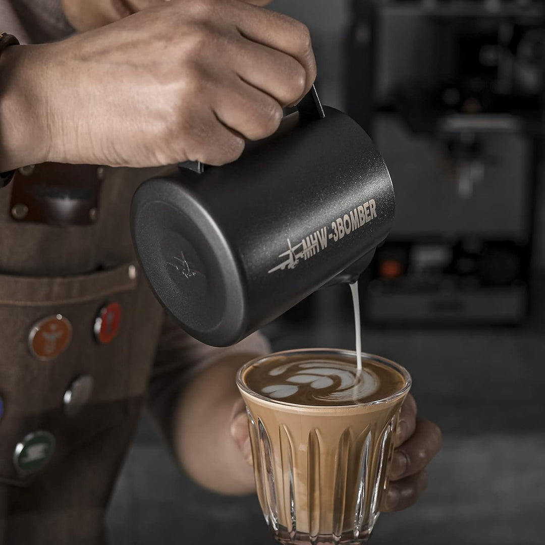 MHW-3BOMBER Espresso Milchkännchen Milk Pitcher 500ml Milchschaumtank Espresso Milchschaumtank Edels