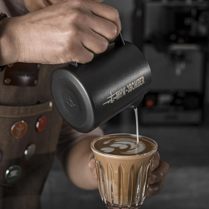 MHW-3BOMBER Espresso Milchkännchen Milk Pitcher 500ml Milchschaumtank Espresso Milchschaumtank Edels