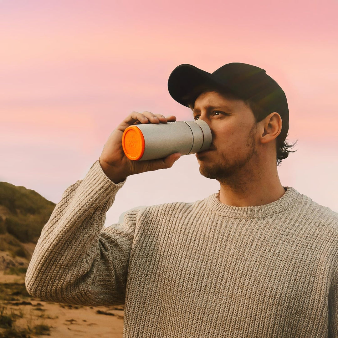Ocean Bottle - Thermosflasche aus recyceltem Edelstahl - umweltfreundlich &amp; wiederverwendbar - Felse