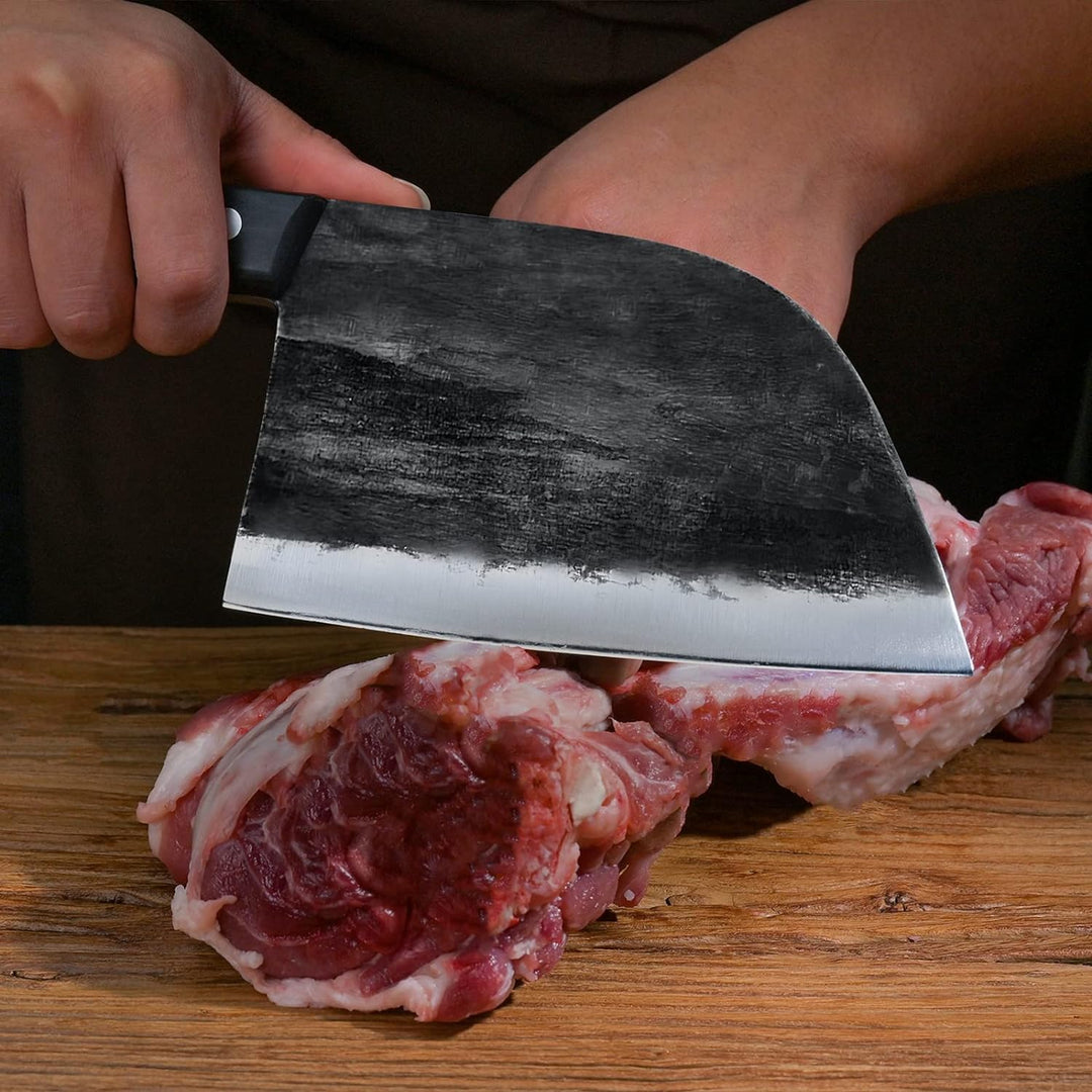 Promithi Handgemacht Japanisches Kochmesser Serbisch Metzgermesser Ausbeinmesser Santokumesser Fleis