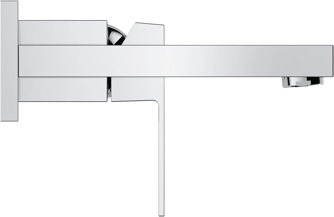 GROHE Eurocube - 2-Loch-Waschtischarmatur (Wandmontage, AquaGuide verstellbarer Mousseur) chrom, 198