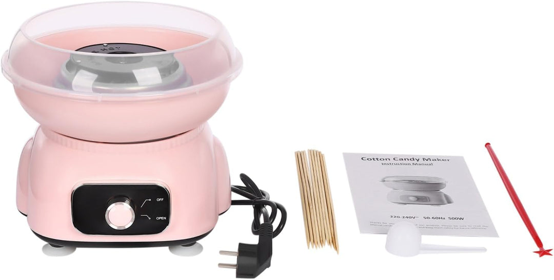 Zuckerwattemaschine, Zuckerwatte Maschine mit Stäbchen und Messlöffel, Zuckerwatte für Kinder Party,