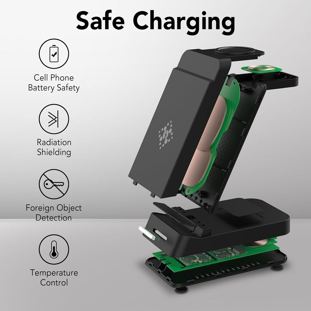 3 in 1 Induktive Ladegerät für Huawei P60/P50,P60/P50/P40/P30 Pro,Handy Ladestation für Mate 60/Mate
