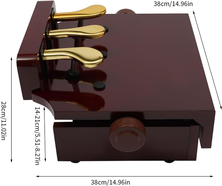 Klavier Pedalverlängerung, Klavier Pedal Extender mit 3 Pedale Klavierpedal-Verlängerungsbank Klavie