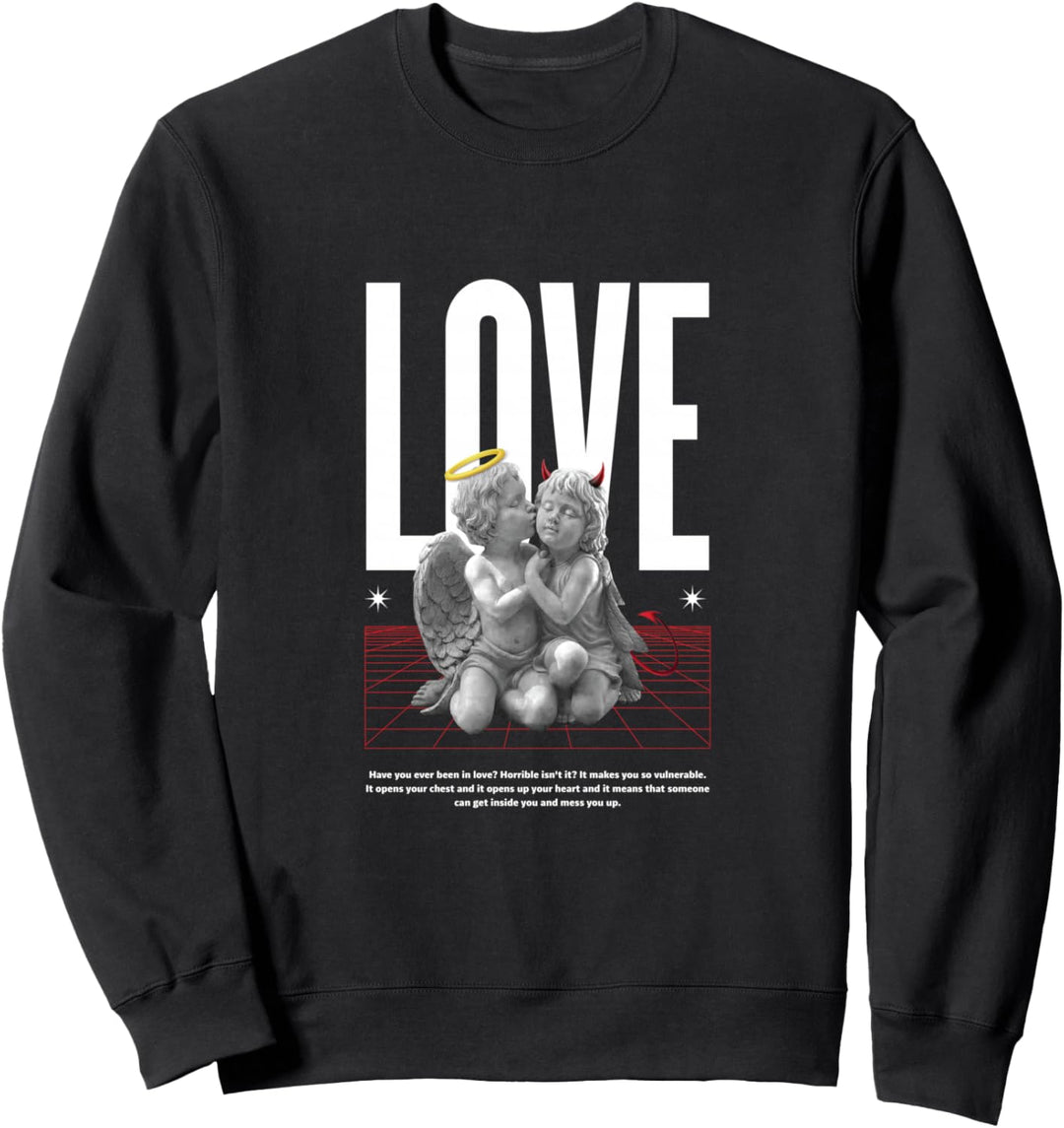 Love Angels Retro Sculpture - Sad Aesthetic Edgy Streetwear Sweatshirt