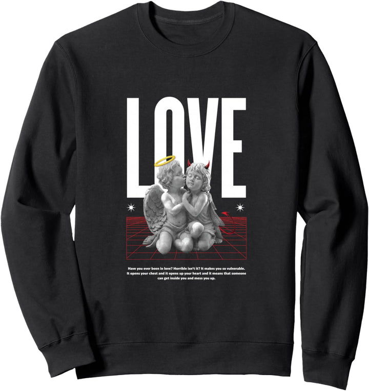 Love Angels Retro Sculpture - Sad Aesthetic Edgy Streetwear Sweatshirt