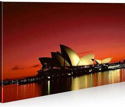 islandburner Bild Bilder auf Leinwand Sydney V2 Oper 1p XXL Poster Leinwandbild Wandbild Dekoartikel