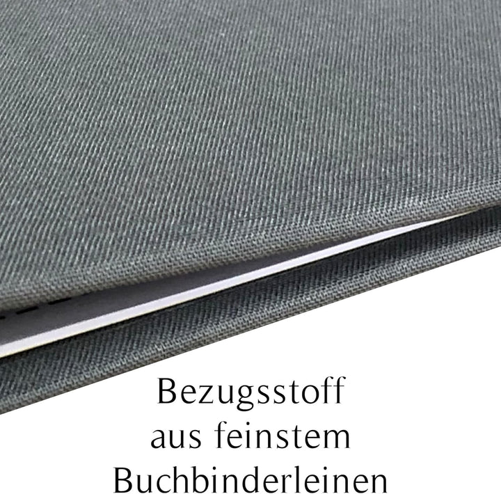 Hochzeitideal Stammbuch der Familie, Familienstammbuch 'Amore' aus Buchbinderleinen (schwarz)