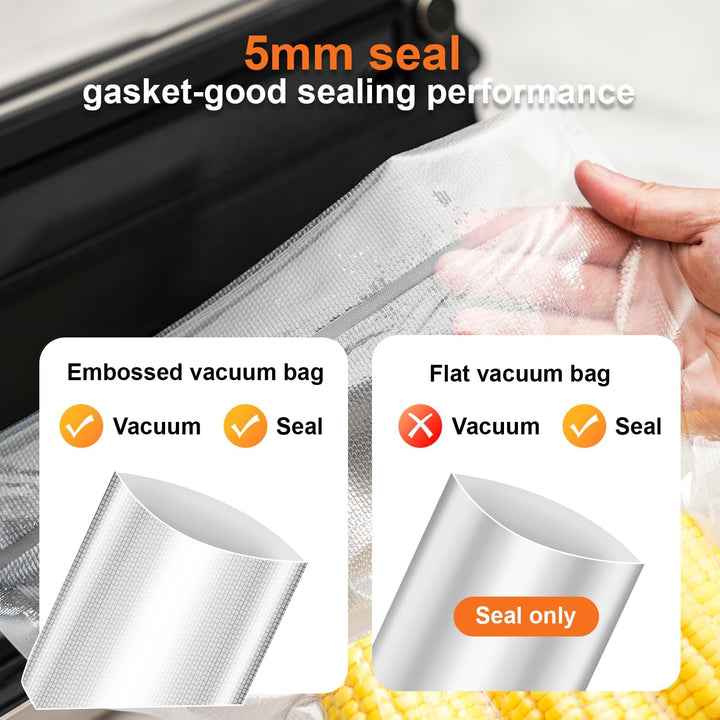 Wevac Vakuumierer Vakuumiergerät, Absaugleistung 16 Liter/Min, 30 cm Schweissnaht, Regulierbare Vaku