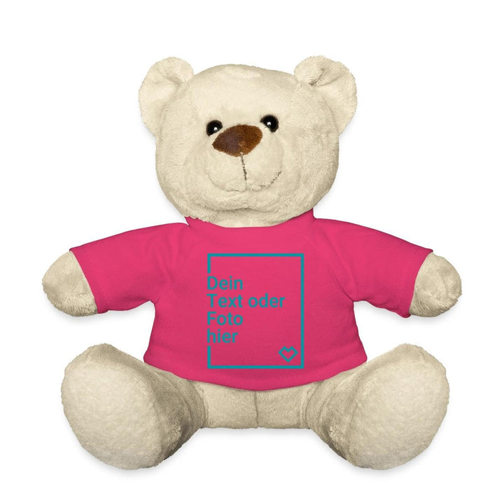 Spreadshirt Personalisierbarer Teddy Kuscheltier Selbst Gestalten mit Text und Foto Plüschtier Gesch