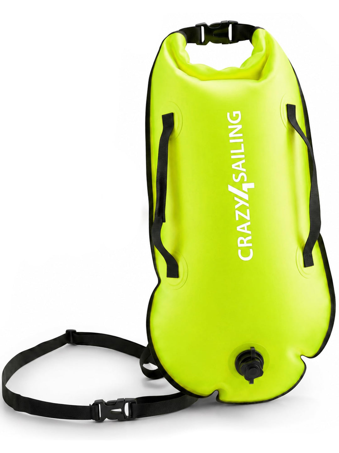 crazy4sailing Schwimmboje Dry Bag, wasserdichter Trockensack & aufblasbare Schwimmhilfe, 36 x 72 cm,