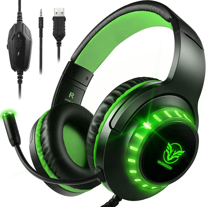 Pacrate Gaming Headset für PS4/PS5/Xbox One/PC/Nintendo Switch, PS4 Kopfhörer mit Kabel Xbox Headset