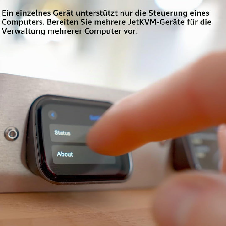 SZ JetKVM KVM Over IP Computer Remotely Control, IPKVM Open-Source Touchscreen LCD für IP/MAC/HDMI/U