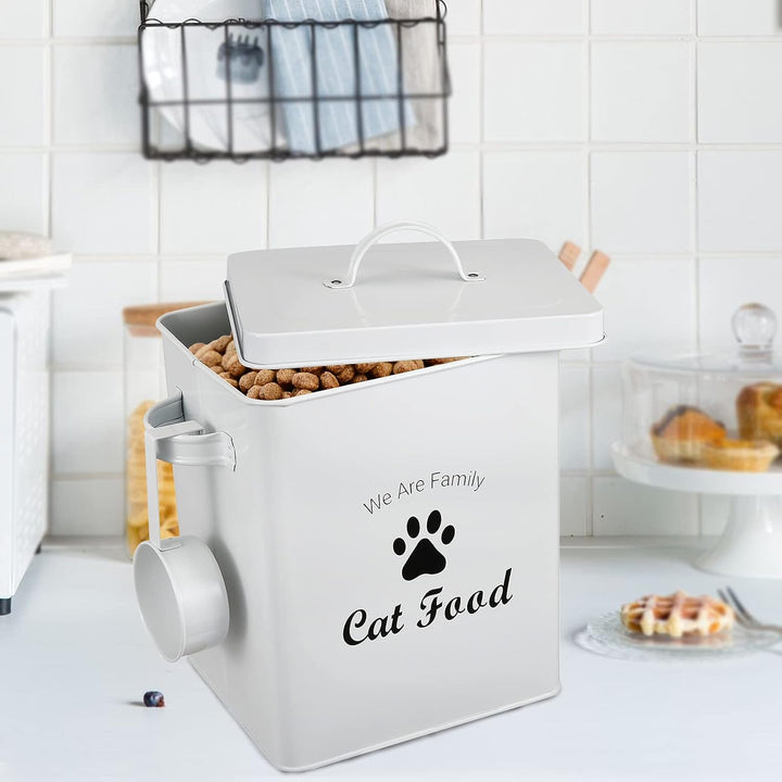 Pethiy Katzenfutter aufbewahrung Box,Trockenfutterbox für Katzen mit Schaufel und Deckel,beschichtet
