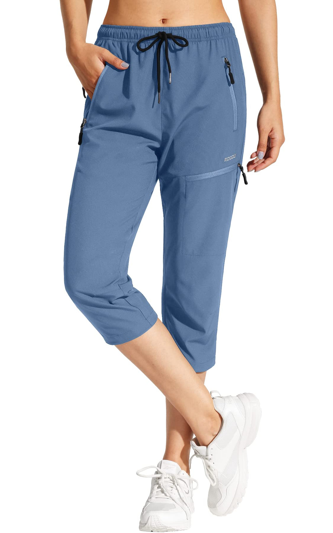 MOCOLY Damen Wanderhose Cargohose Wasserdicht Elastische Outdoorhose Cargo Jogginghose Trekkinghose