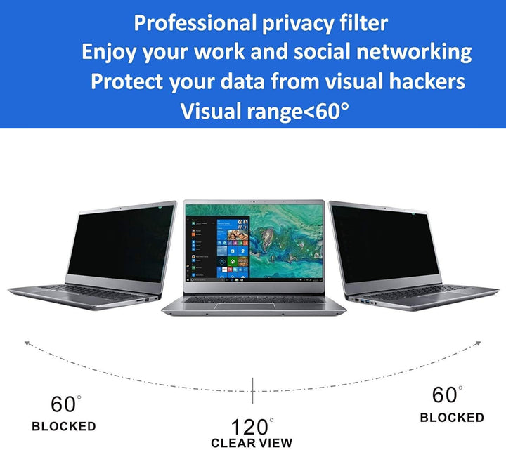 PaceBid 11,6 Zoll 16:9 Privacy Filter Datenschutzfilter Folie Privacy Screen Filter, Anti-Spionage L