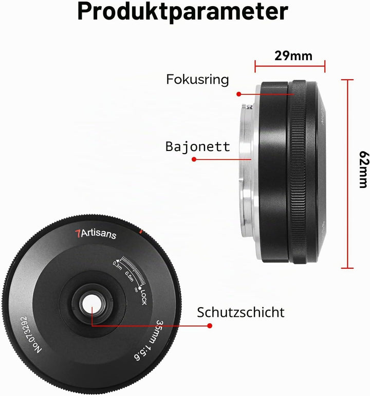 7artisans 35 mm f5.6 Vollrahmen manueller Fokus ultradünnes Objektiv für Nikon spiegellose Kamera Z6