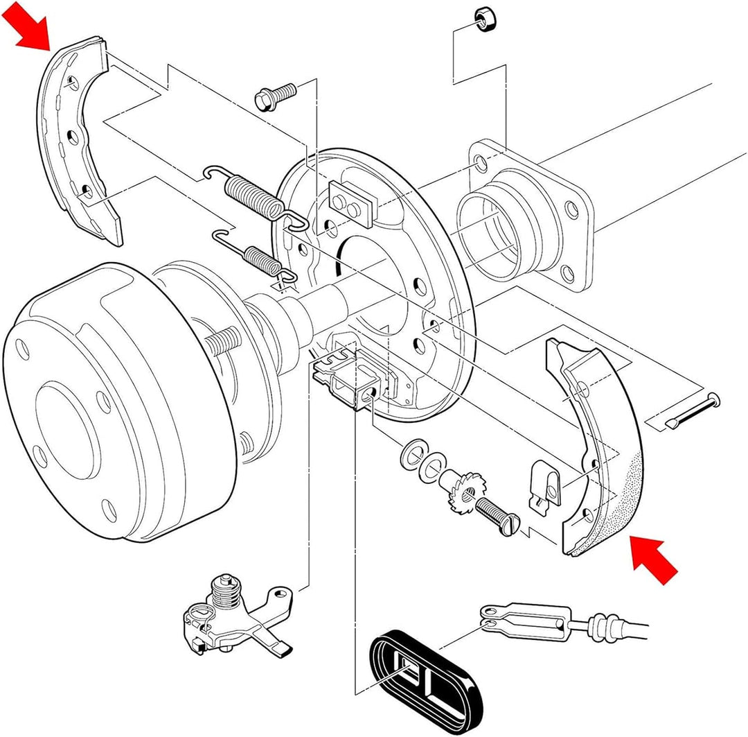 Leapiture Club Auto Bremsbacken Bremse 101146302 4PCS Bremsbacken Autozubehör J17-25340-00 Ersatz fü