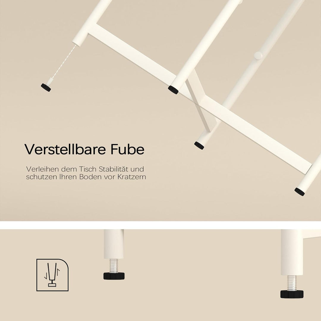 Garden 4 you Beistelltisch Rund, Sofatisch 2 Ebenen, Metall Balkontisch, Kleiner Tisch, Couchtisch m