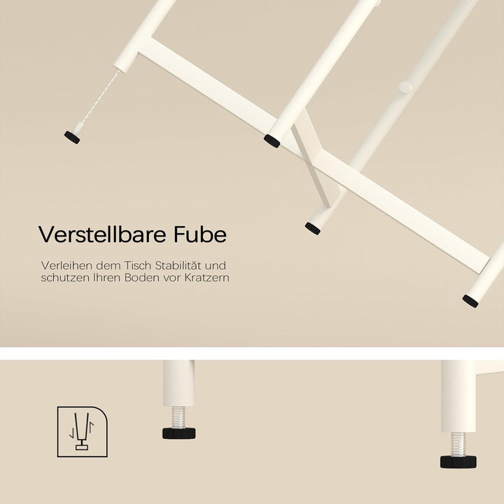 Garden 4 you Beistelltisch Rund, Sofatisch 2 Ebenen, Metall Balkontisch, Kleiner Tisch, Couchtisch m