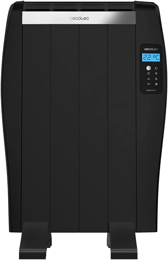 Cecotec Flachheizkörper mit Fernbedienung ReadyWarm 800 Thermal Black. Mit 4 Heizrippe und 600 W, LC