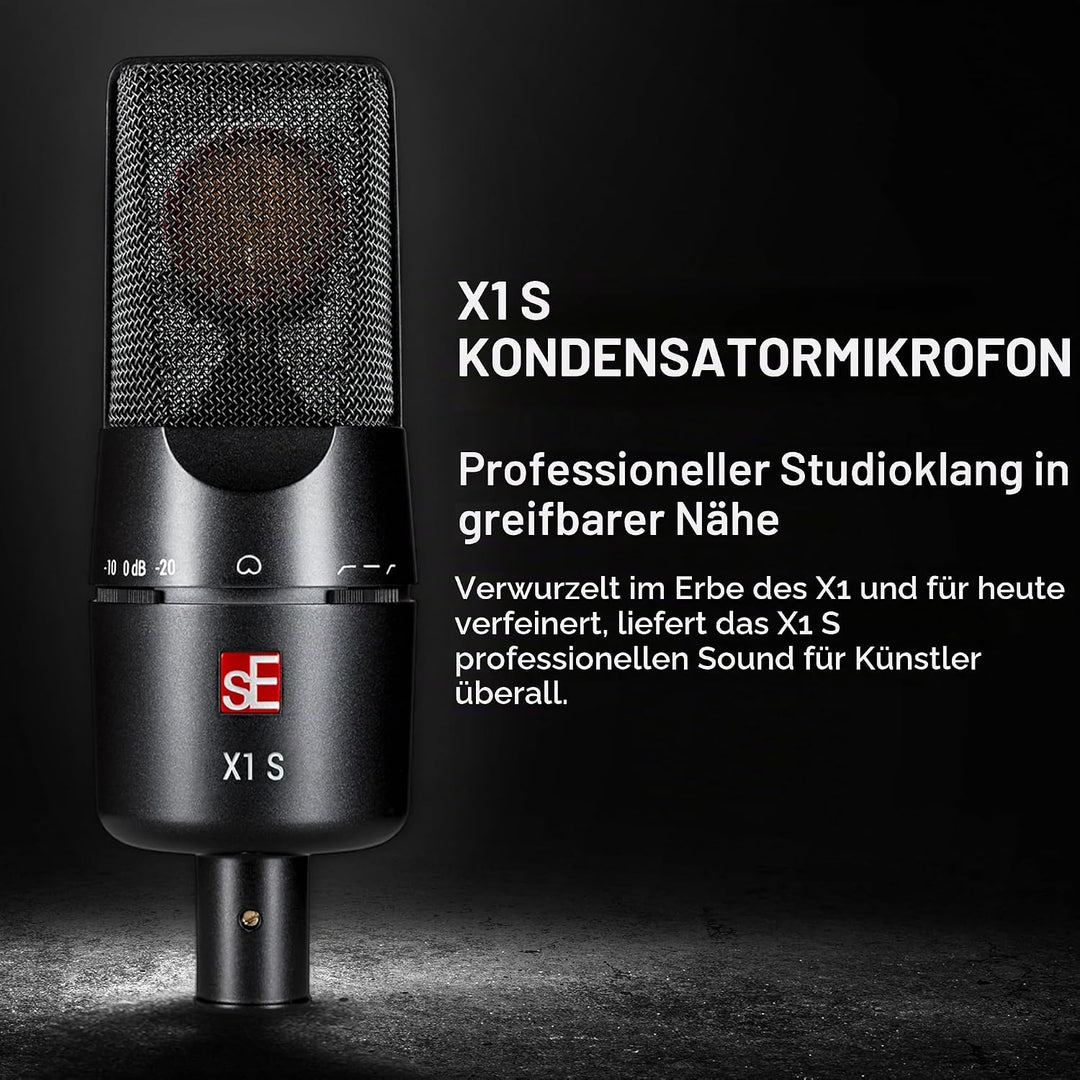 SE ELECTRONICS X1 S Mikrofon und Akustik Panel Set schwarzes, schwarzes