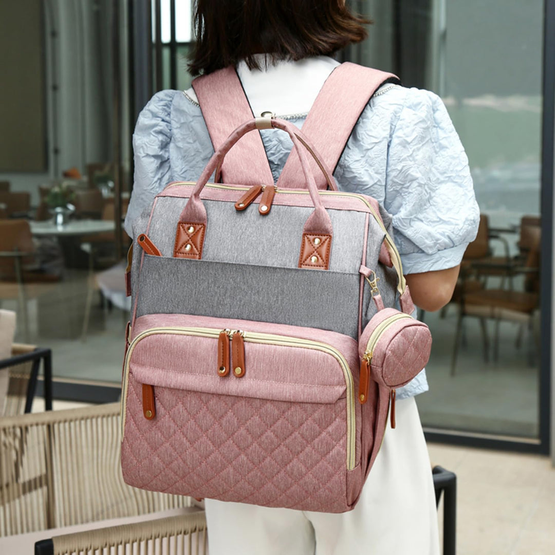 Wickeltasche Rucksack Baby Wickelrucksäcke mit Grosser Kapazität Tragbare Reisewindeltasche mit falt