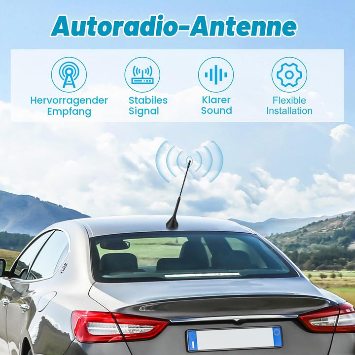DAB Antenne Auto, DAB+ Autoantenne FM/AM Dachantenne Digital Radioantenne mit Verstärker, Autoradio