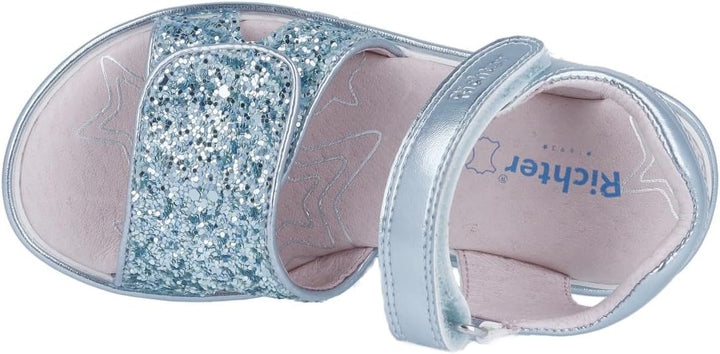 Richter Kinderschuhe Mädchen Halbschuhe Klett Sandale Rosa Freizeit, 26 EU Turquoise