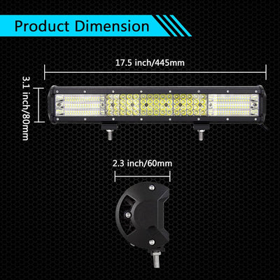 Willpower 17inch 450W Led Zusatzscheinwerfer 12V Led Scheinwerfer Auto IP67 Wasserdicht Flutlicht Pu