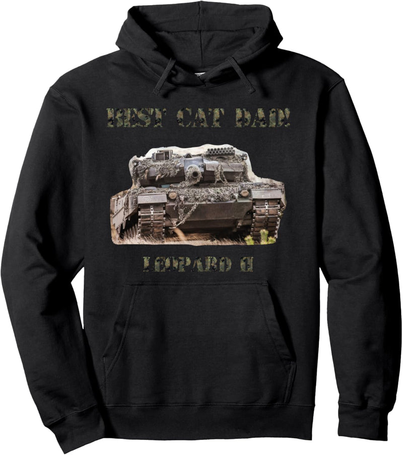 Bester Katzenvater mit Panzer Leopard 2 Pullover Hoodie