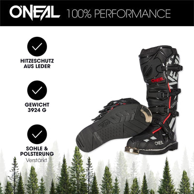 O'NEAL Motocross Stiefel Tribute Boot Squadron V.21 I MX Enduro I Ergonomische Motorradschuhe Herren