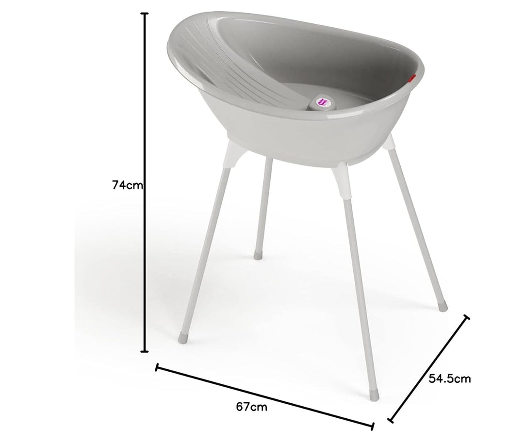 OKBABY Bella Kit mit Halterung, gemütliche Badewanne für Neugeborene und Babys von 0-12 Monate - Gra