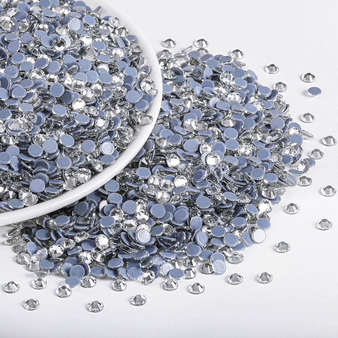 Beadsland Hotfix Strasssteine Bulk,14400pcs Klare Hot Fix Strasssteine für Kunsthandwerk Kleidung DI