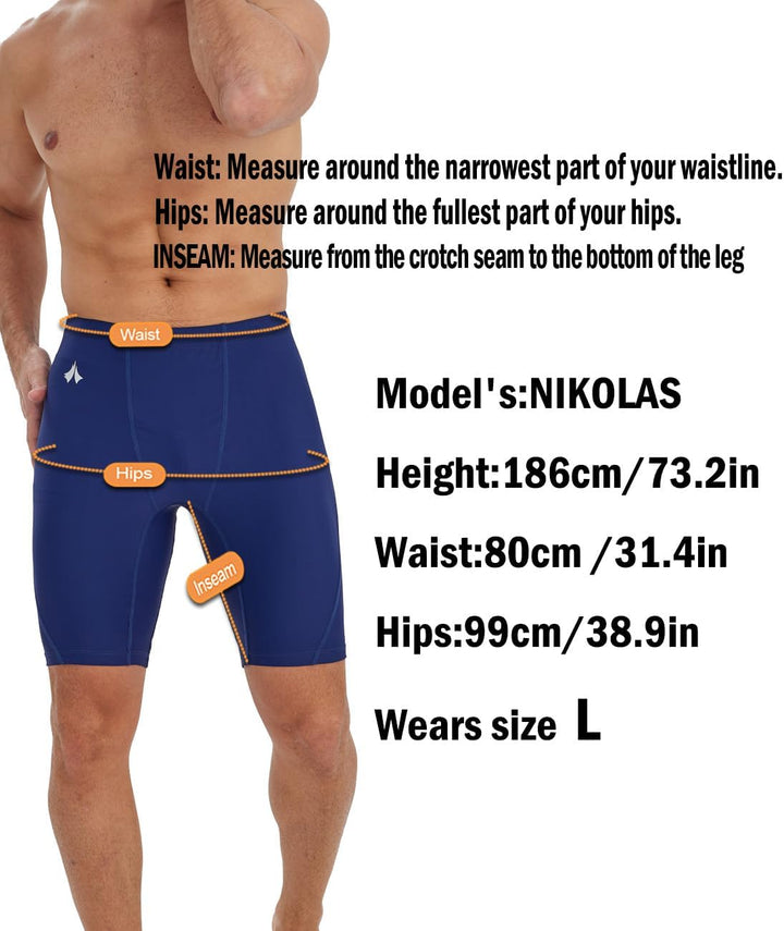 Herren Jammer Badehose Schnelltrocknende Schwimmhose mit V-Schnitt Training Wettkampf Badeanzug Dunk