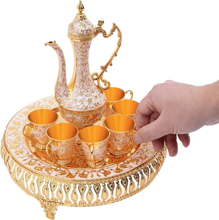 Kaffeetasse und Teeservice Set, 6 Personen 8 TLG Vintage Selten Teeservice Set, Kaffeeservice aus Zi